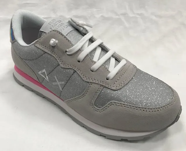 Sun 68 sneakers da ragazza Ally glitter Girl's grigio chiaro