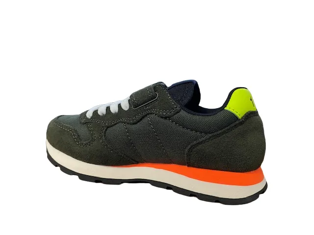 Sun68 sneakers da bambino Tom Fluo Z42302K 74 militare scuro