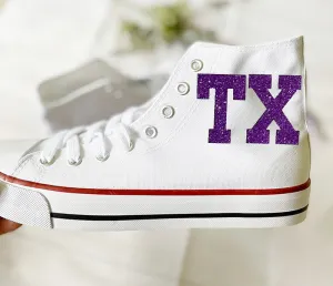 Texas sneakers, Texas Orange shoes