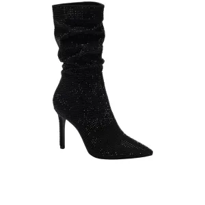 THALIA SODI - Pointed Toe Rhinestones Mid-Calf Boots