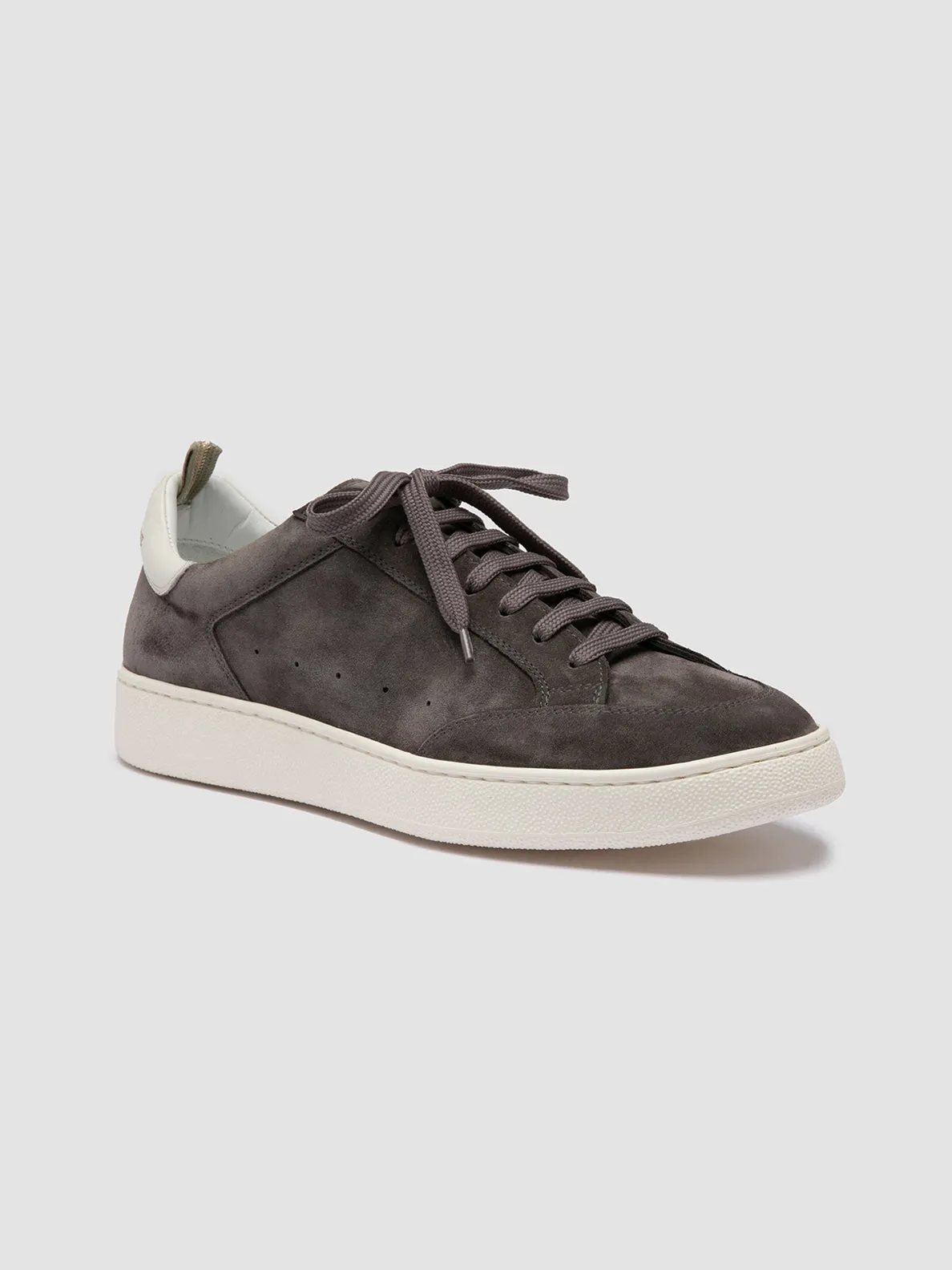 THE DIME 001 - Grey Suede Low Top Sneakers