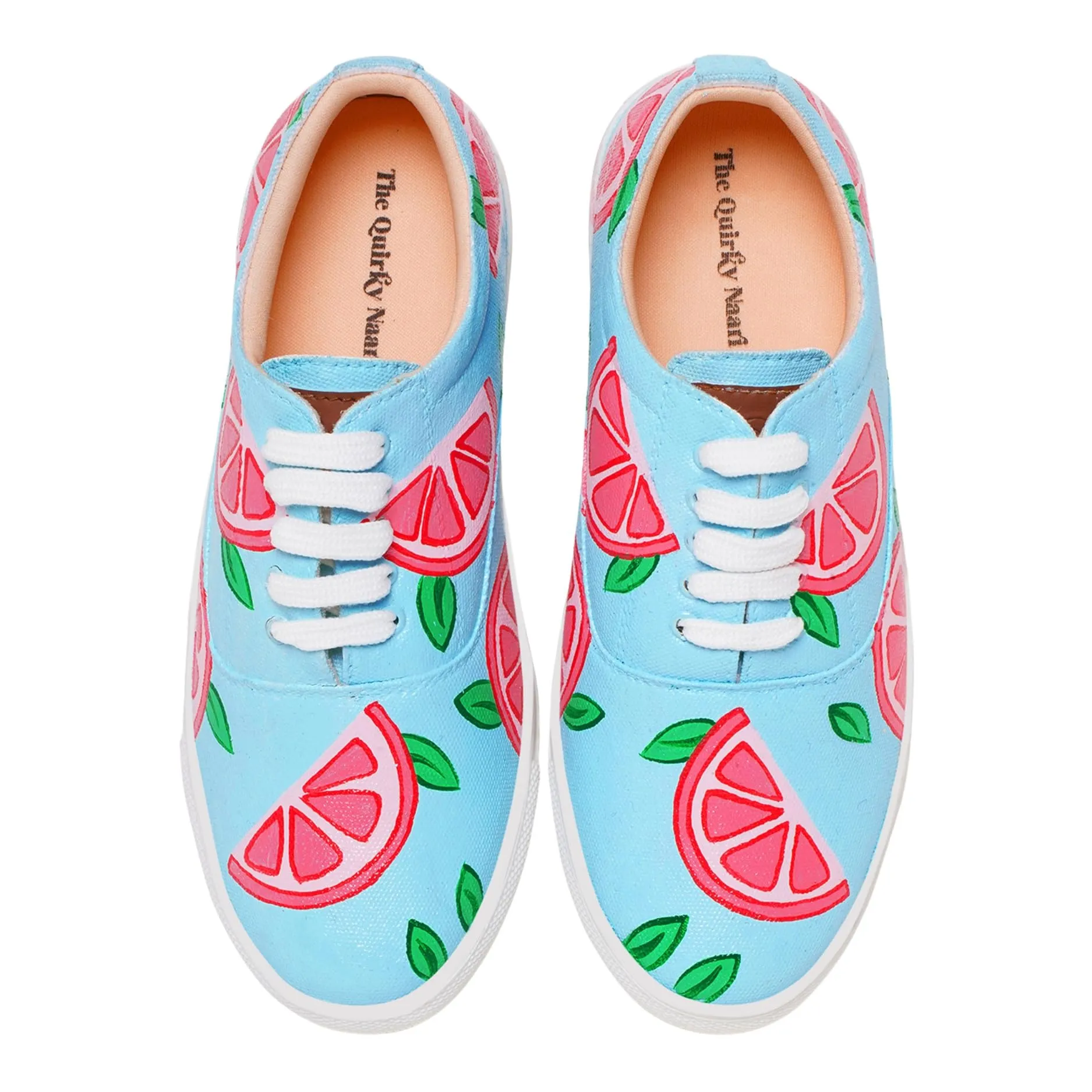 THE QUIRKY NAARI Handpainted Grape-Scape Sneakers to add a Juicy pop of Fun to Any Outfit | 4 UK