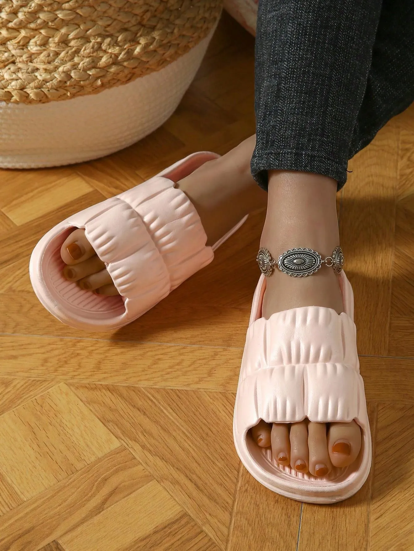 Thick-Soled Anti-Slip Home Bathing Slipper With Cool Feeling And Soft Outside For Indoor & Outdoor Use