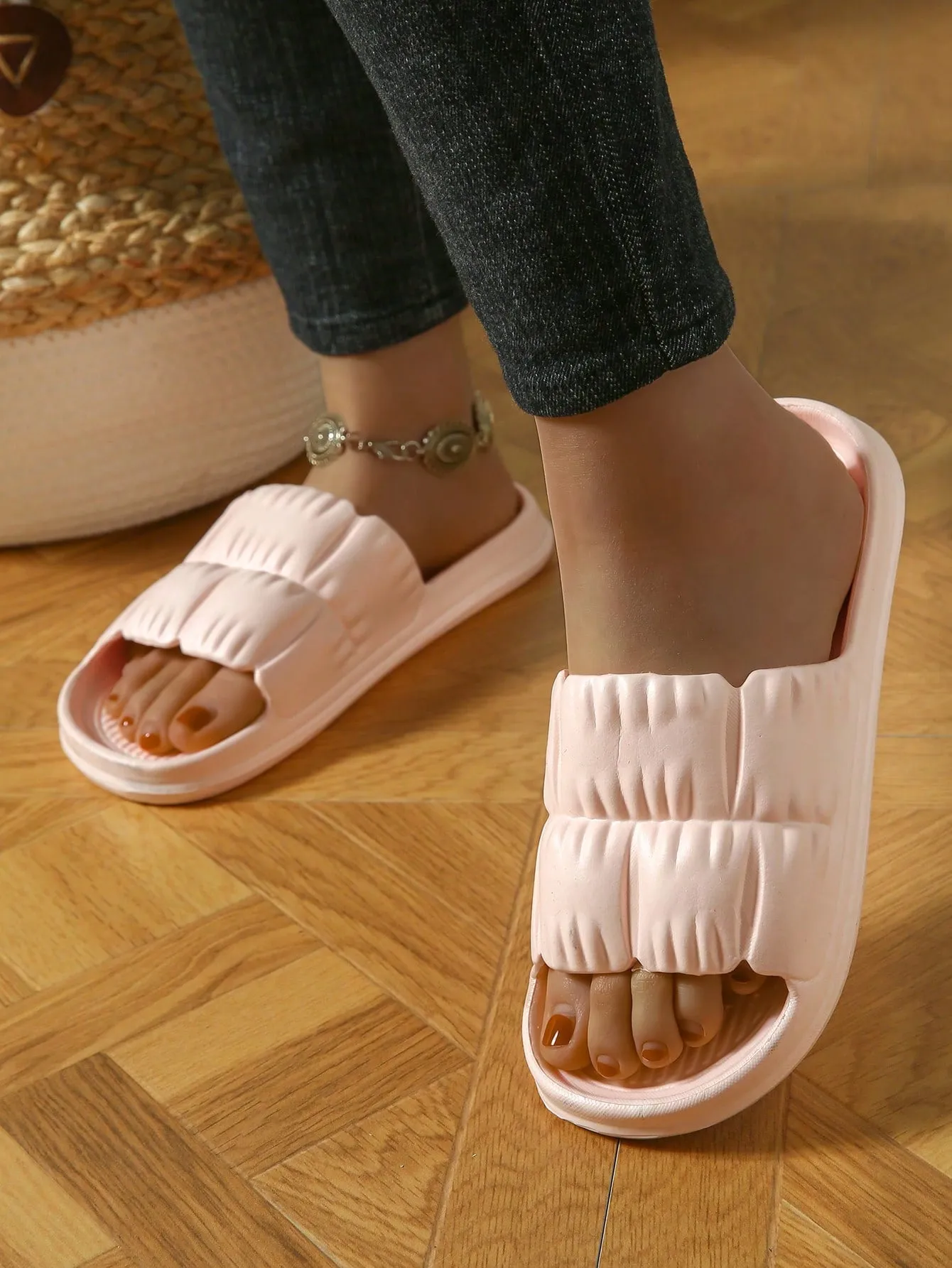 Thick-Soled Anti-Slip Home Bathing Slipper With Cool Feeling And Soft Outside For Indoor & Outdoor Use