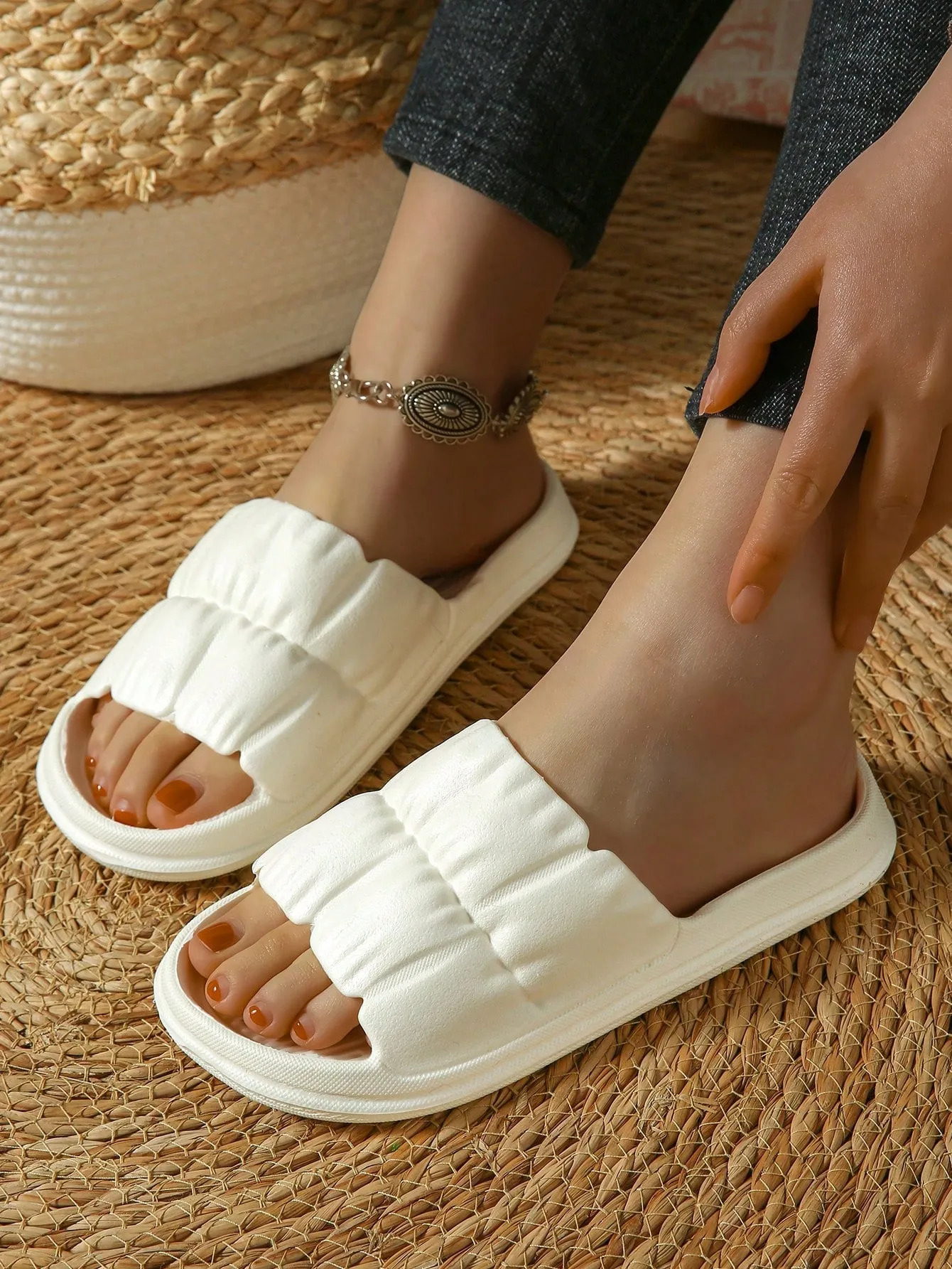 Thick-Soled Anti-Slip Home Bathing Slipper With Cool Feeling And Soft Outside For Indoor & Outdoor Use