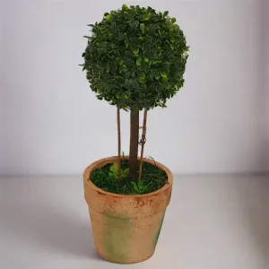 Topiary Ball 20cm Artificial Plant In Terracotta-Look Pot by Criterion