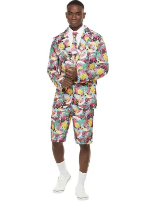 Tropical Fruit Print Mens Stand Out Shorts Costume Suit