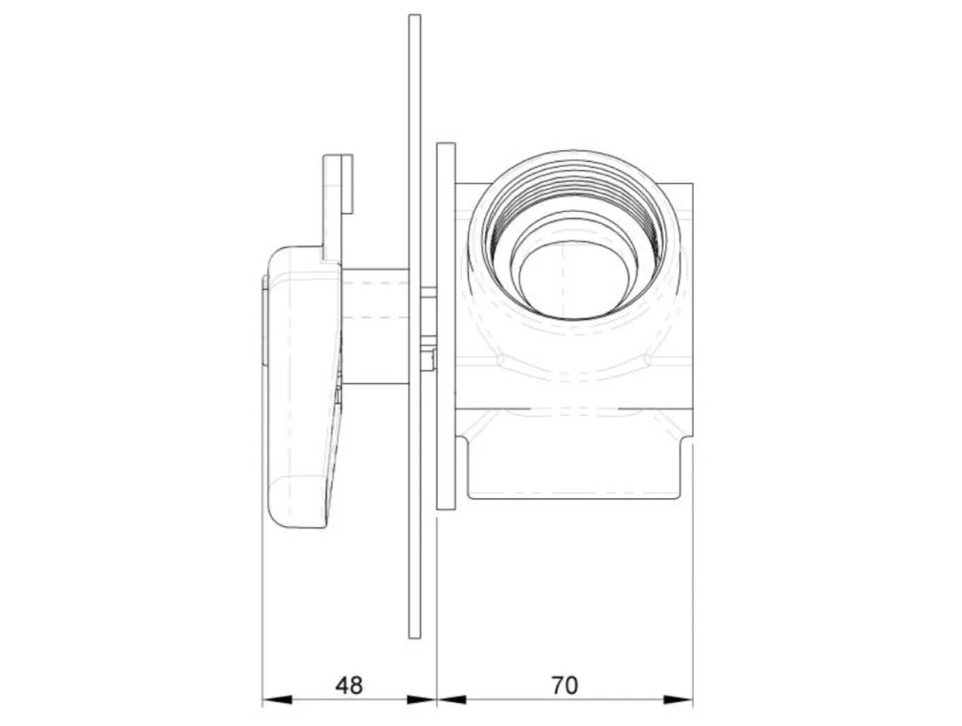 TruDesign Aquavalve (Through Bulkhead) White