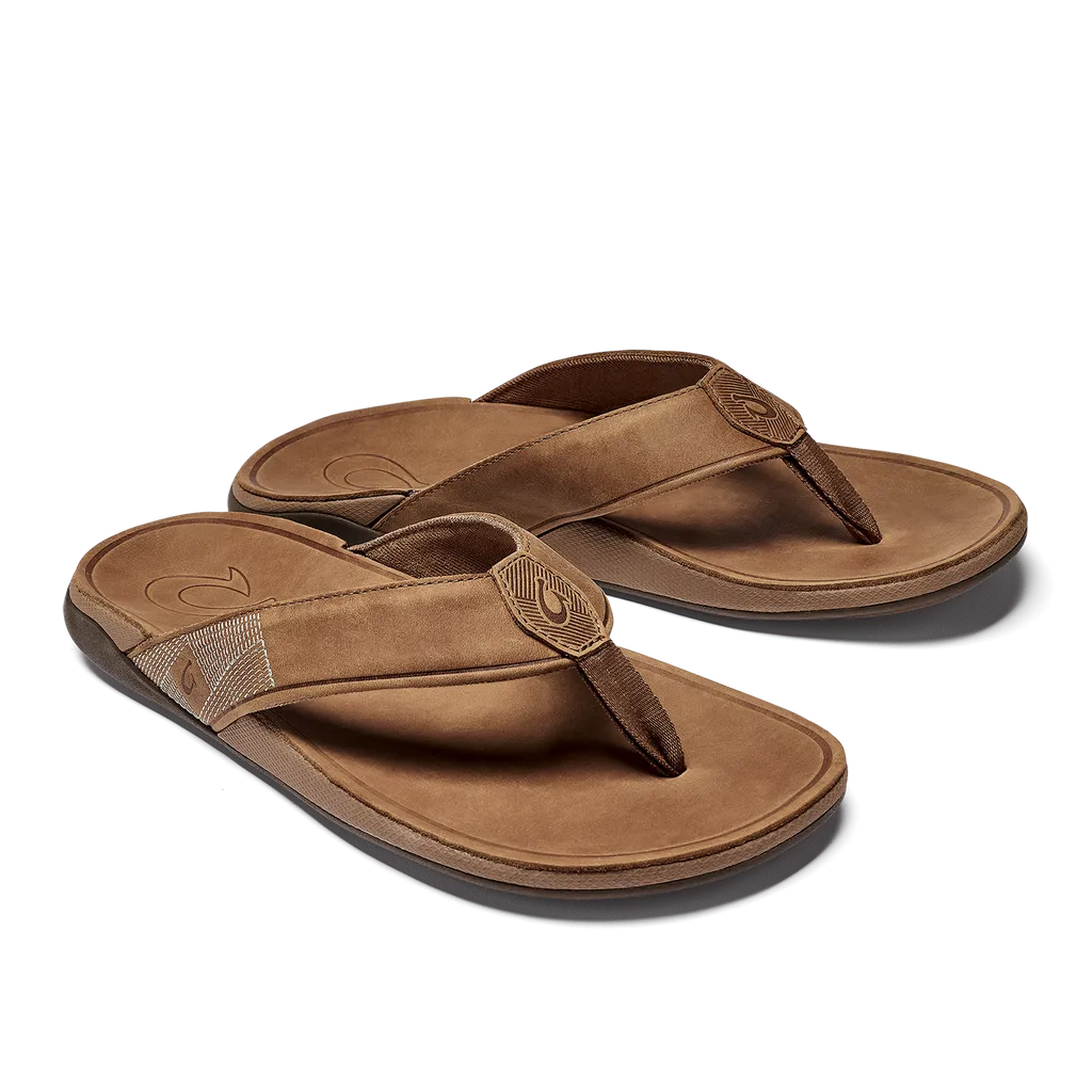 Tuahine Men's Waterproof Leather Beach Sandal - Toffee