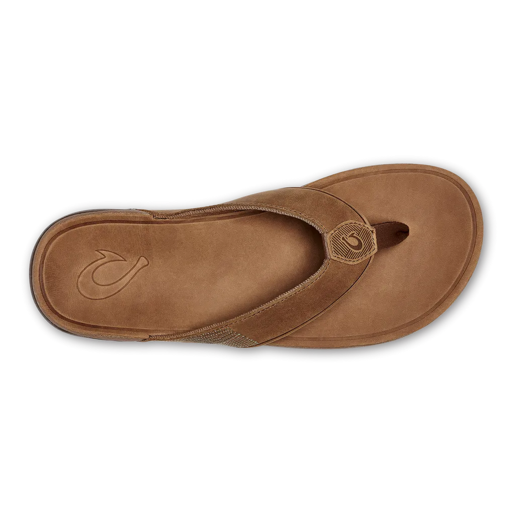 Tuahine Men's Waterproof Leather Beach Sandal - Toffee