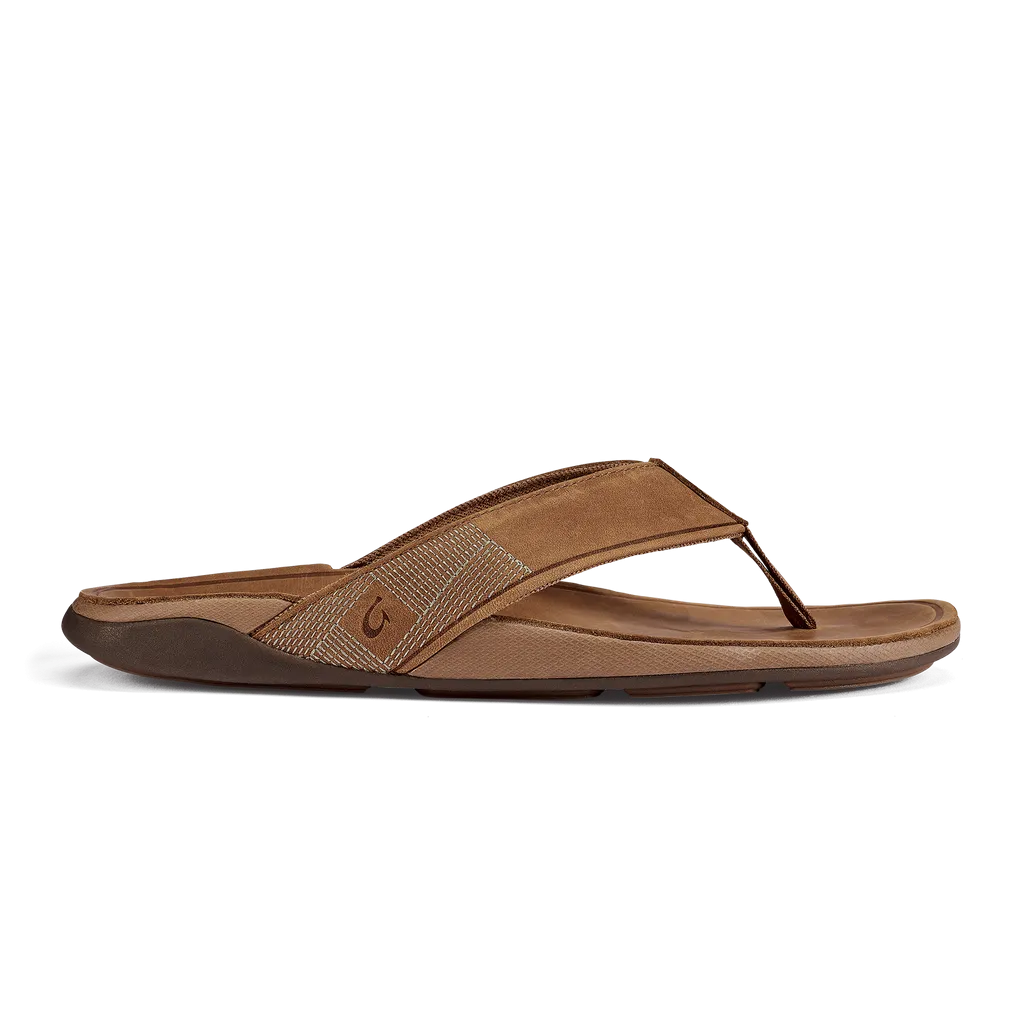 Tuahine Men's Waterproof Leather Beach Sandal - Toffee