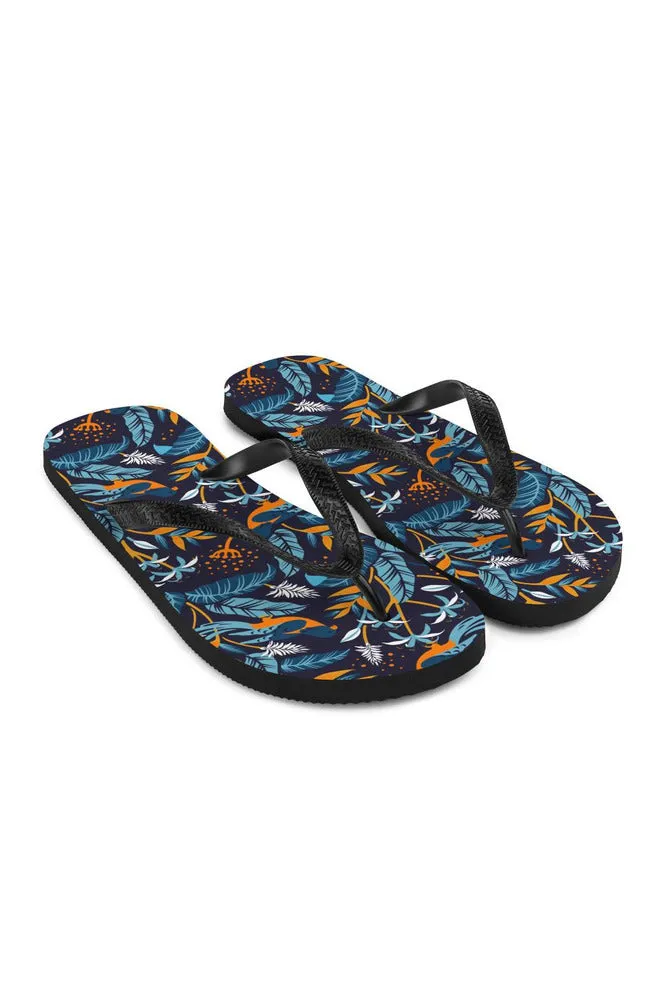 Turmeric-Chested Tropical Bird Flip-Flops