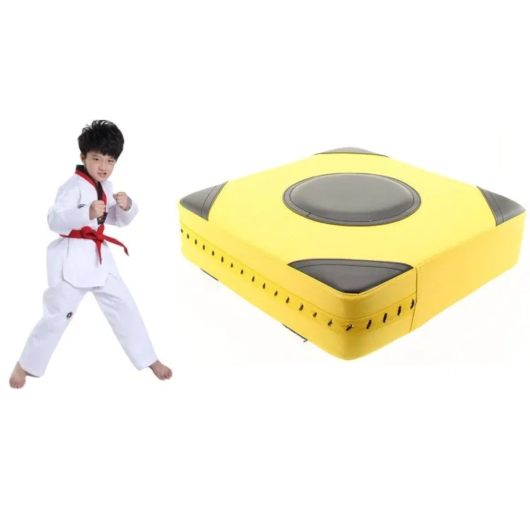 Two-color Imitation Leather Square Thickened Boxing Training Wall Target, Specification: 40x40x10 (Regular)(Yellow Black)