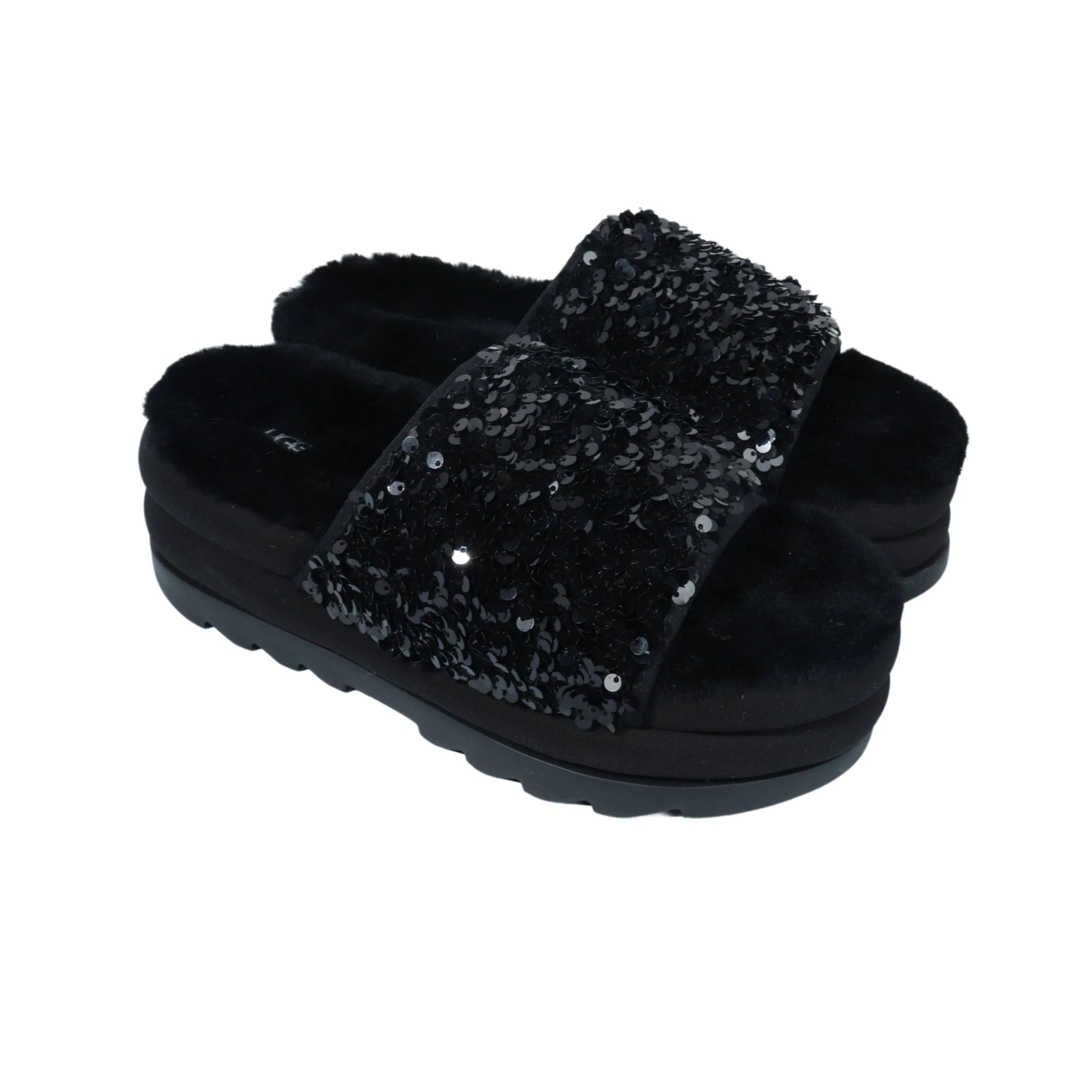 UGG - Sparkly Faux fur slippers