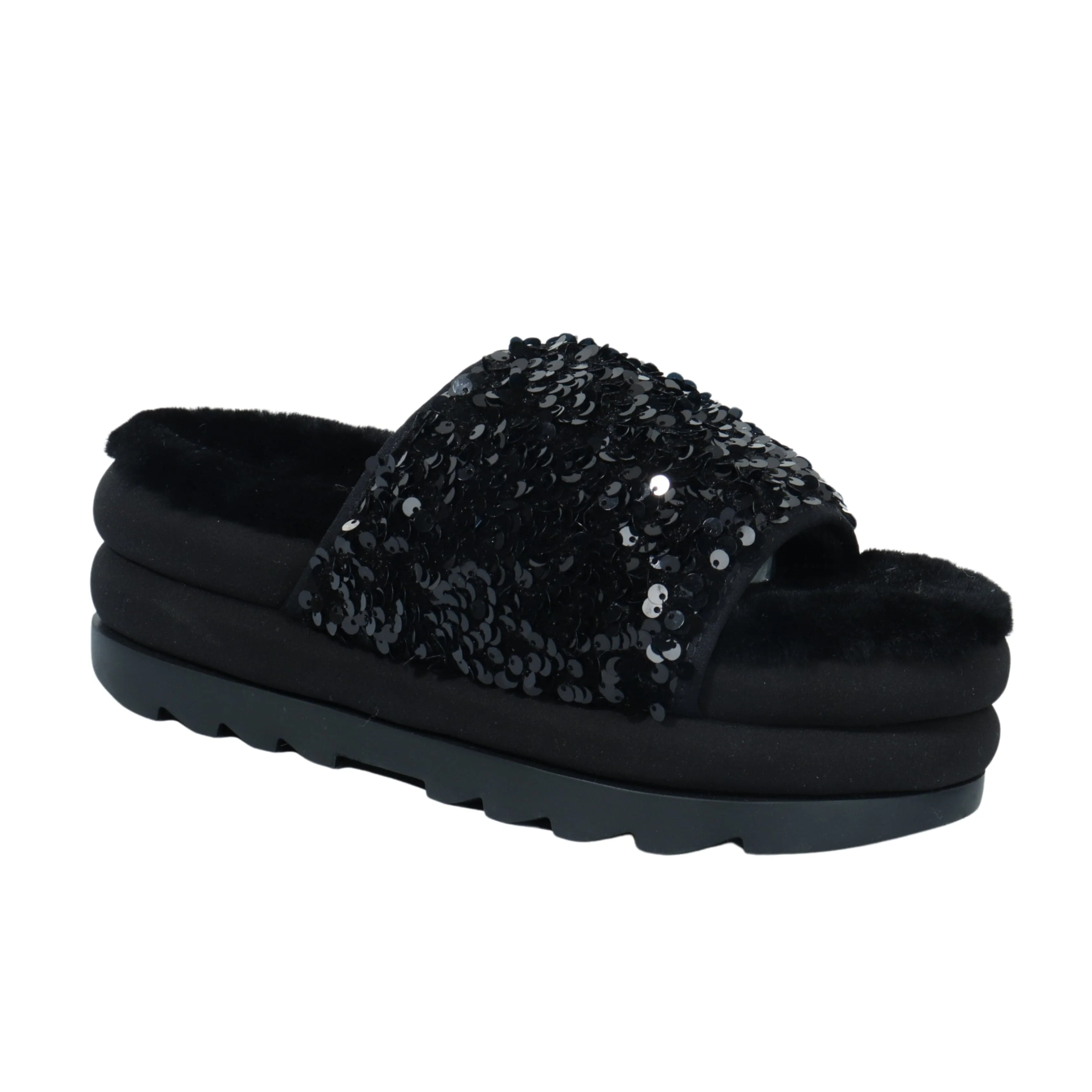 UGG - Sparkly Faux fur slippers