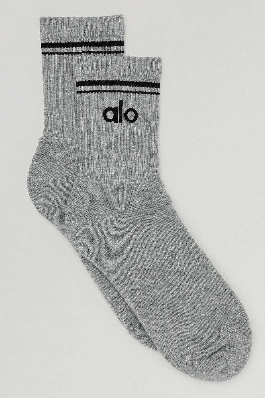 Unisex Half-Crew Throwback Sock - Athletic Heather Grey/Black