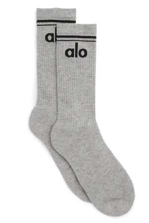 Unisex Throwback Sock - Athletic Heather Grey/Black