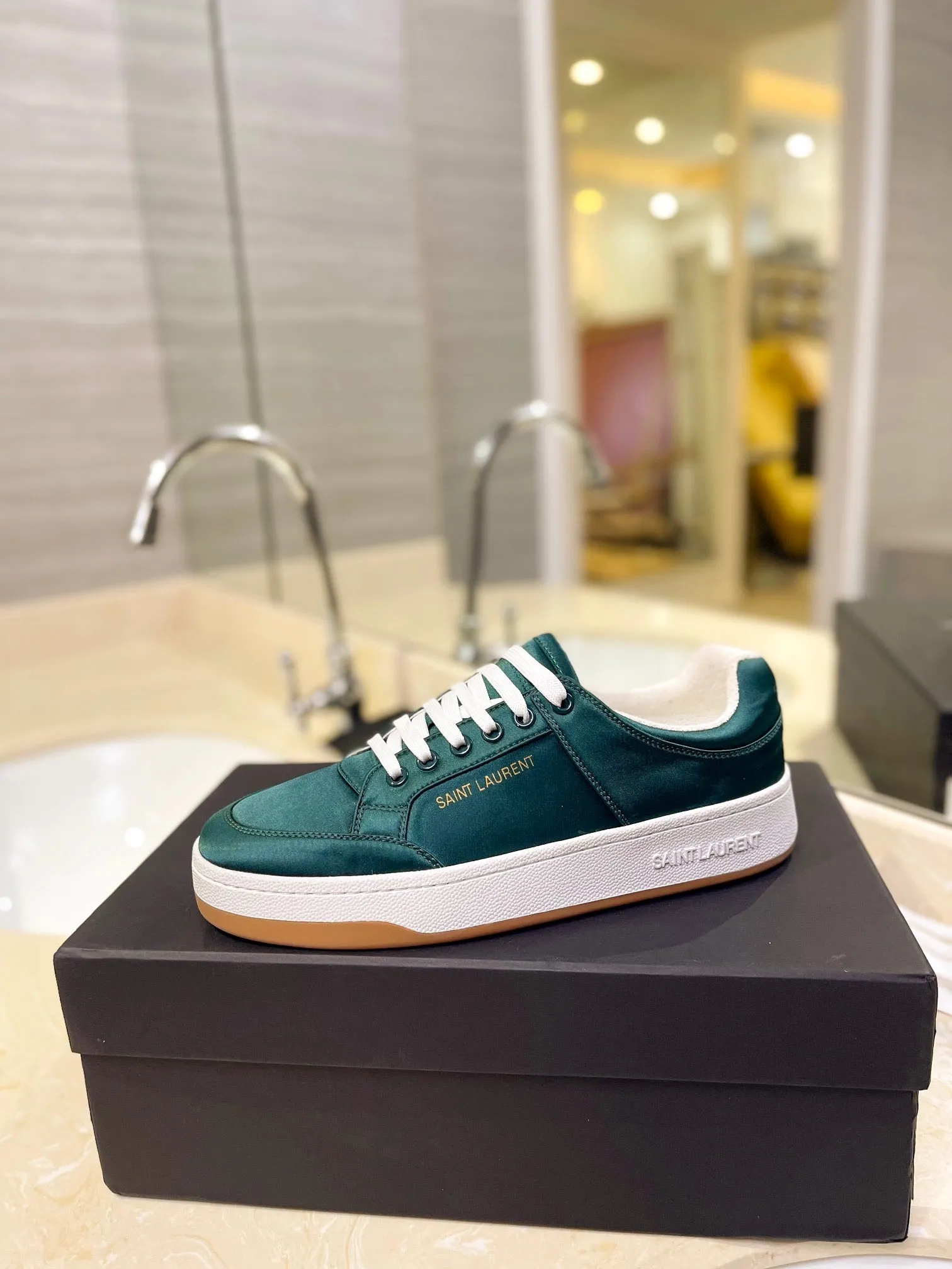 VSL Green Leather Sneakers-173