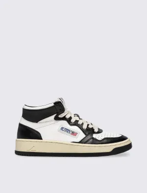 W Medalist Mid Sneakers in Two-Tone Leather