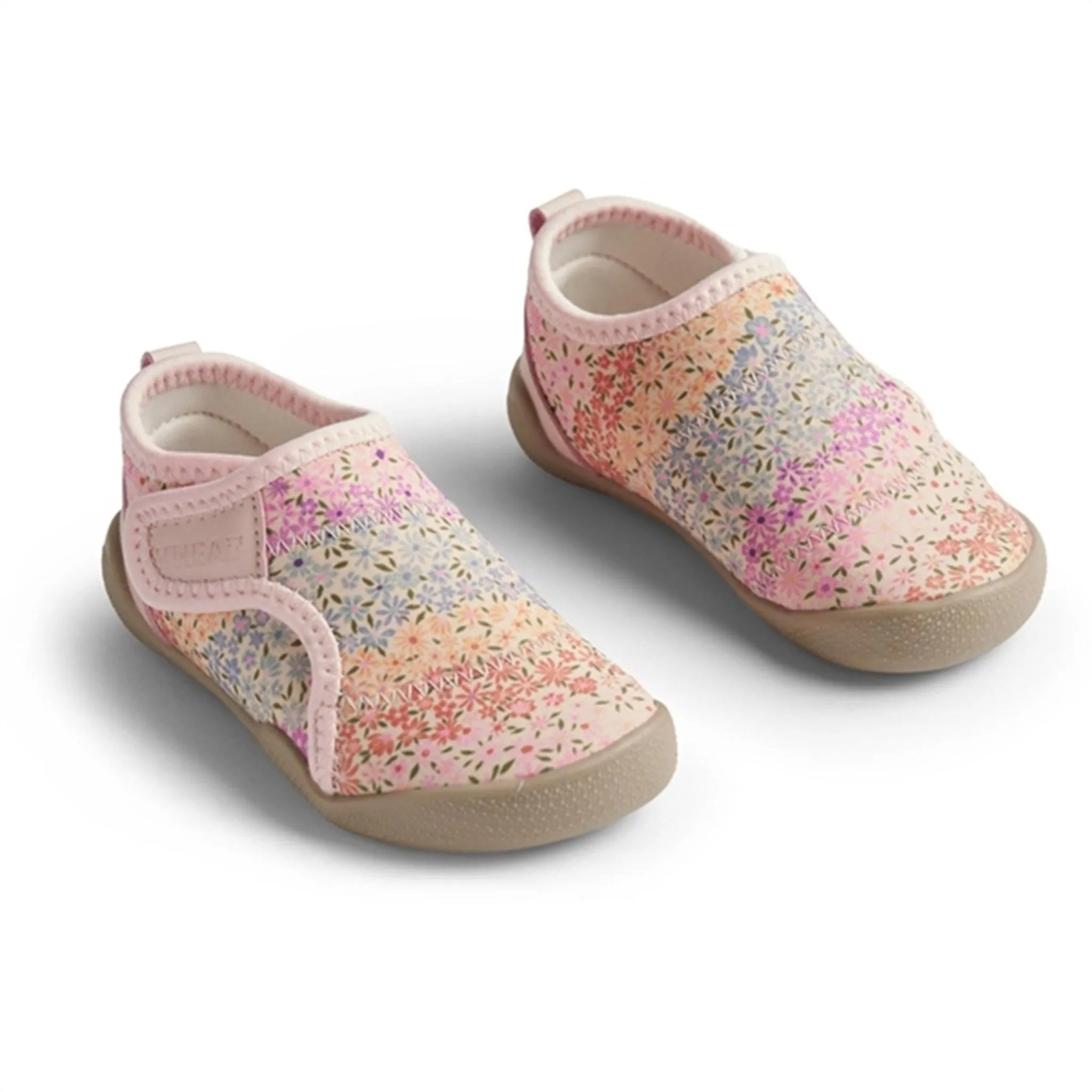 Wheat Beach Shoe Shawn Rainbow Flowers