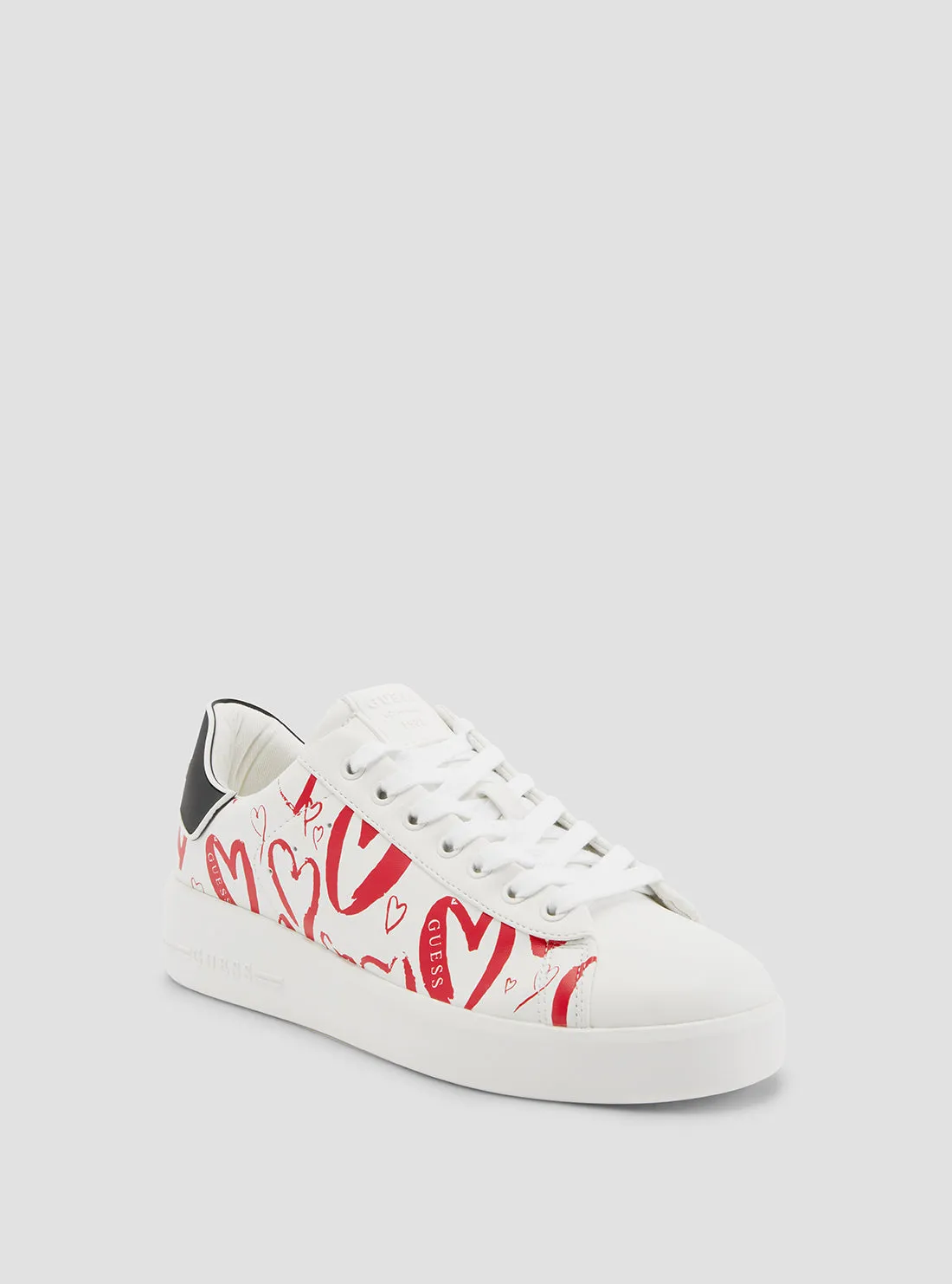 White Heart Rockies Low Top Sneakers