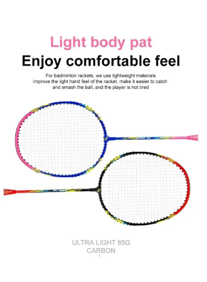 Whizz T20 2 PCS Badminton Racket Set for Family Game, School Sports, Lightweight with Full Cover for Indoor and Outdoor Play