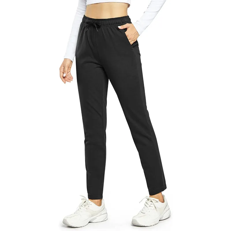 Women's Open Bottom Cotton Sweatpants With Pockets Lounge Jogging Track Pants Athletic Joggers Pants