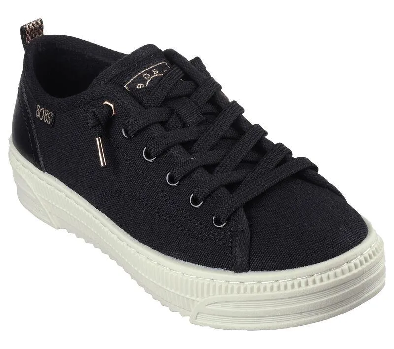 Women's Wide Fit Skechers Bobs Copa 114640 Canvas Shoes