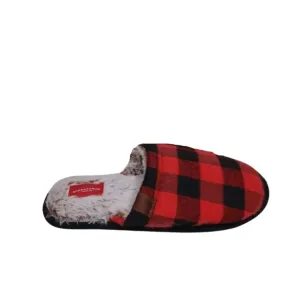 WONDERSHOP - Buffalo Check Plaid Faux Fur Lined Slippers