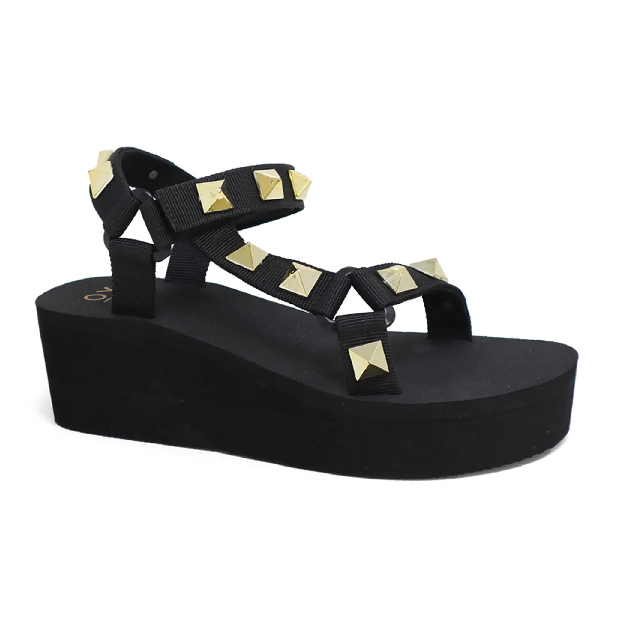 Yoki NEYO-18 Women's EVA Beach Wedge Sandal With Studs