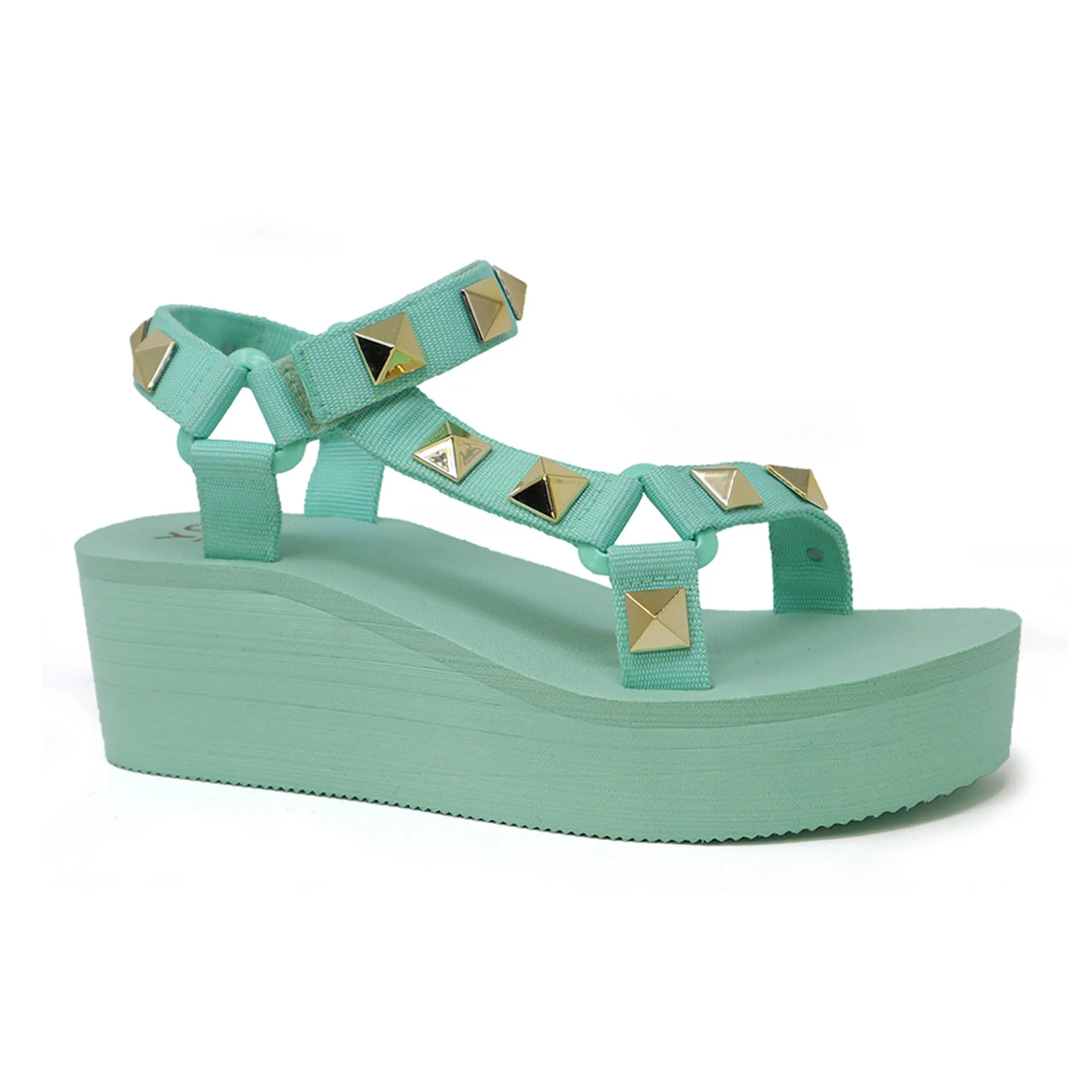 Yoki NEYO-18 Women's EVA Beach Wedge Sandal With Studs