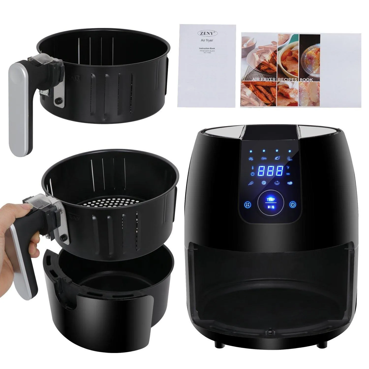 ZENY™  8-in-1 Electric Air Fryer Touch Screen Control Programmable